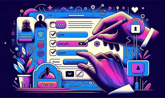 Illustration of account setup process