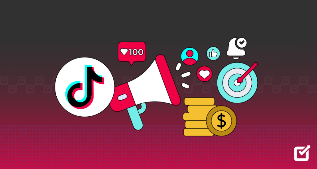 An illustration depicting the concept of affiliate marketing on TikTok.